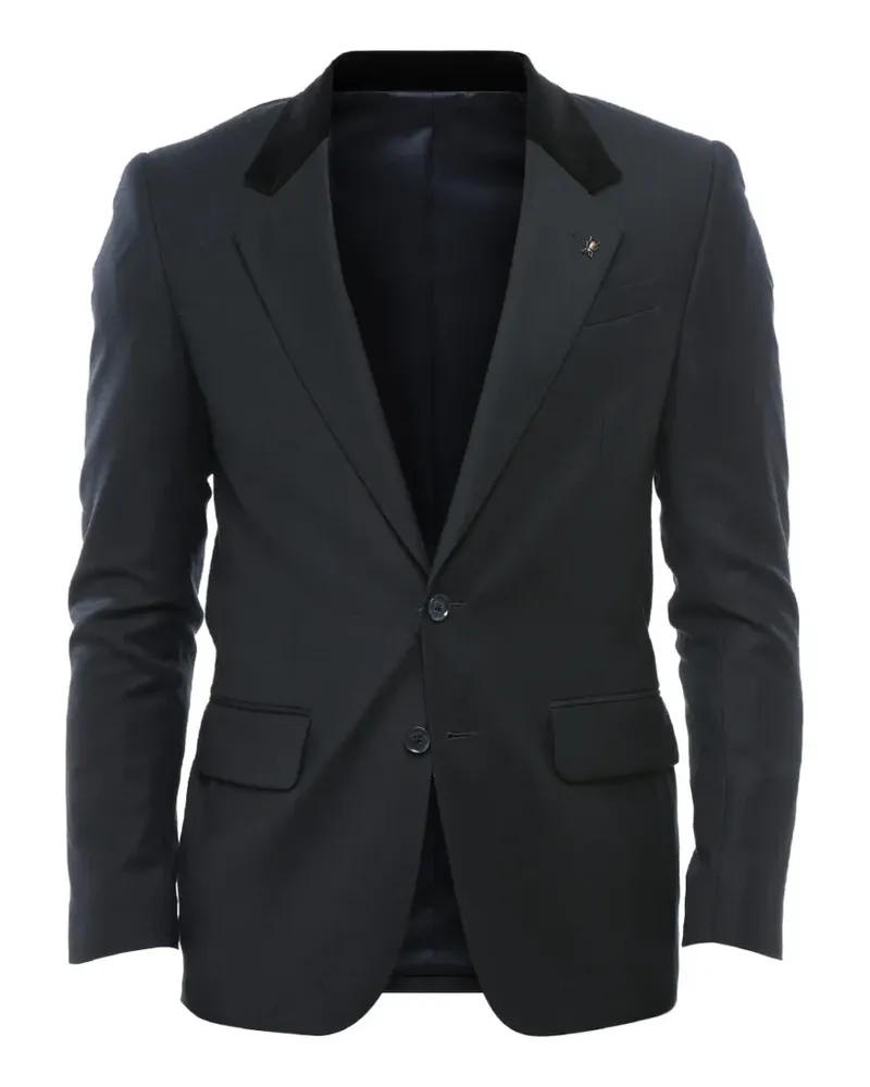 Corneliani velvet-collar blazer - Blau Blau