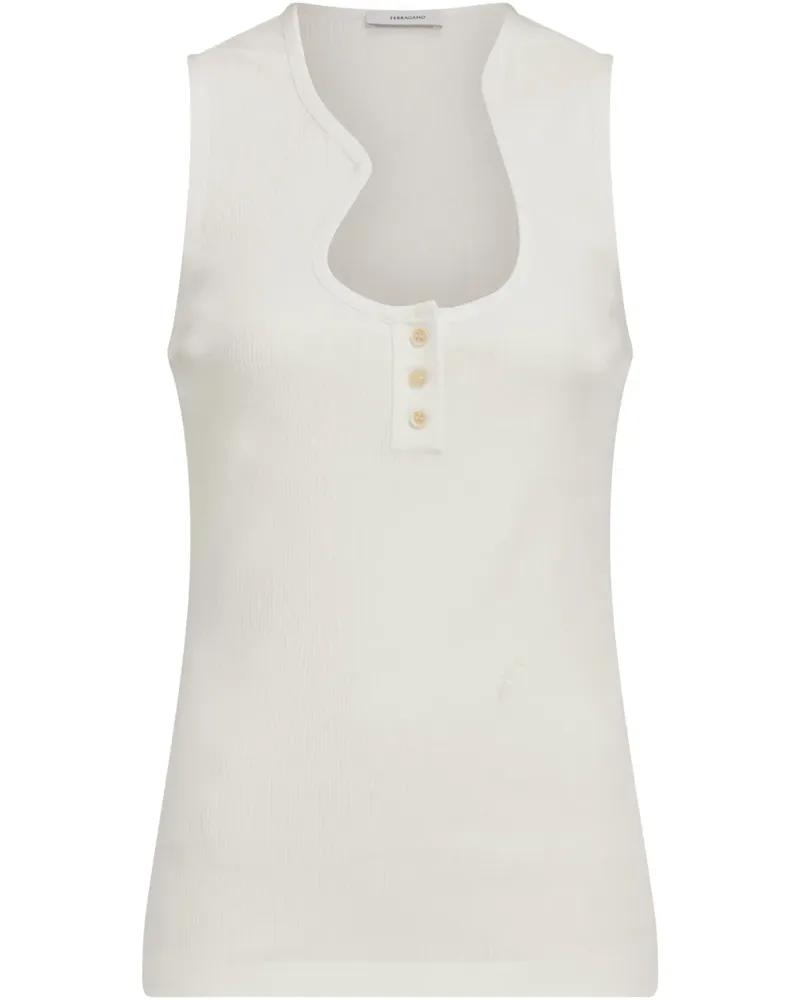 Ferragamo Top aus Baumwolle - Weiß Weiß