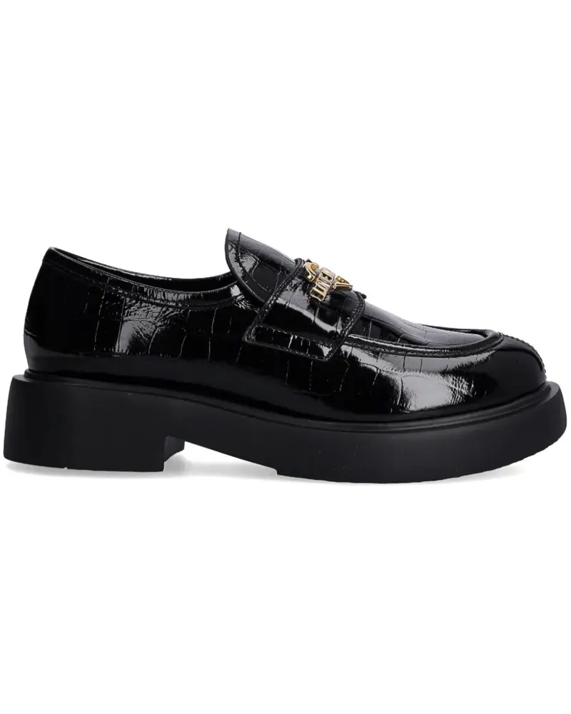 Moschino Loafer mit Logo - Schwarz Schwarz