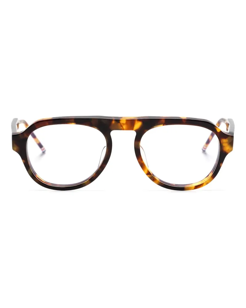 Thom Browne Brille mit Pilotengestell - Braun Braun