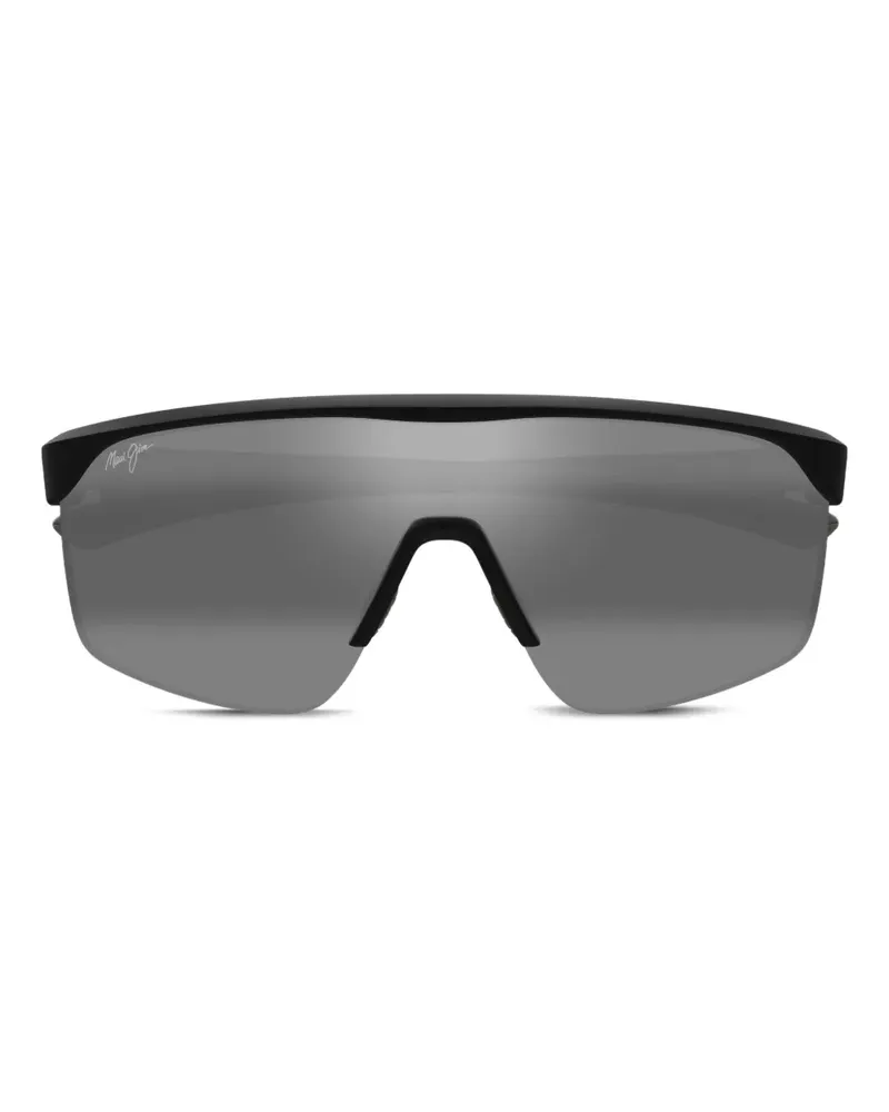 Maui Jim Eckige Sonnenbrille - Schwarz Schwarz
