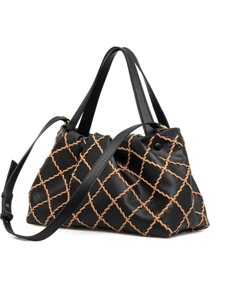 THEMOIRÈ Tote Bag mit Falten - Schwarz Schwarz