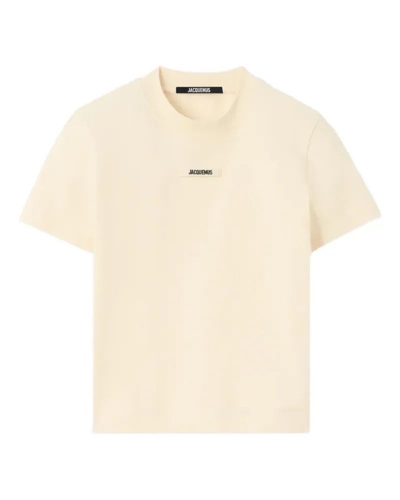 Jacquemus T-Shirt mit Logo-Patch - Nude Nude