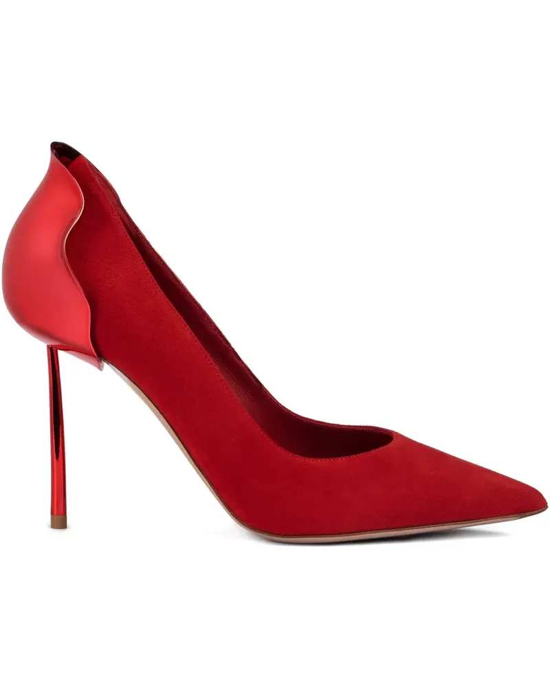Le Silla Petalo Metallic-Pumps 100mm - Rot Rot