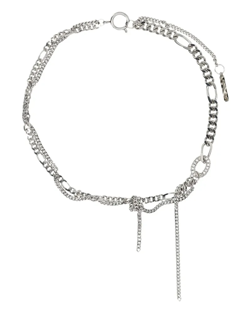 Justine Clenquet Lois Halskette mit Knoten - Silber Silber