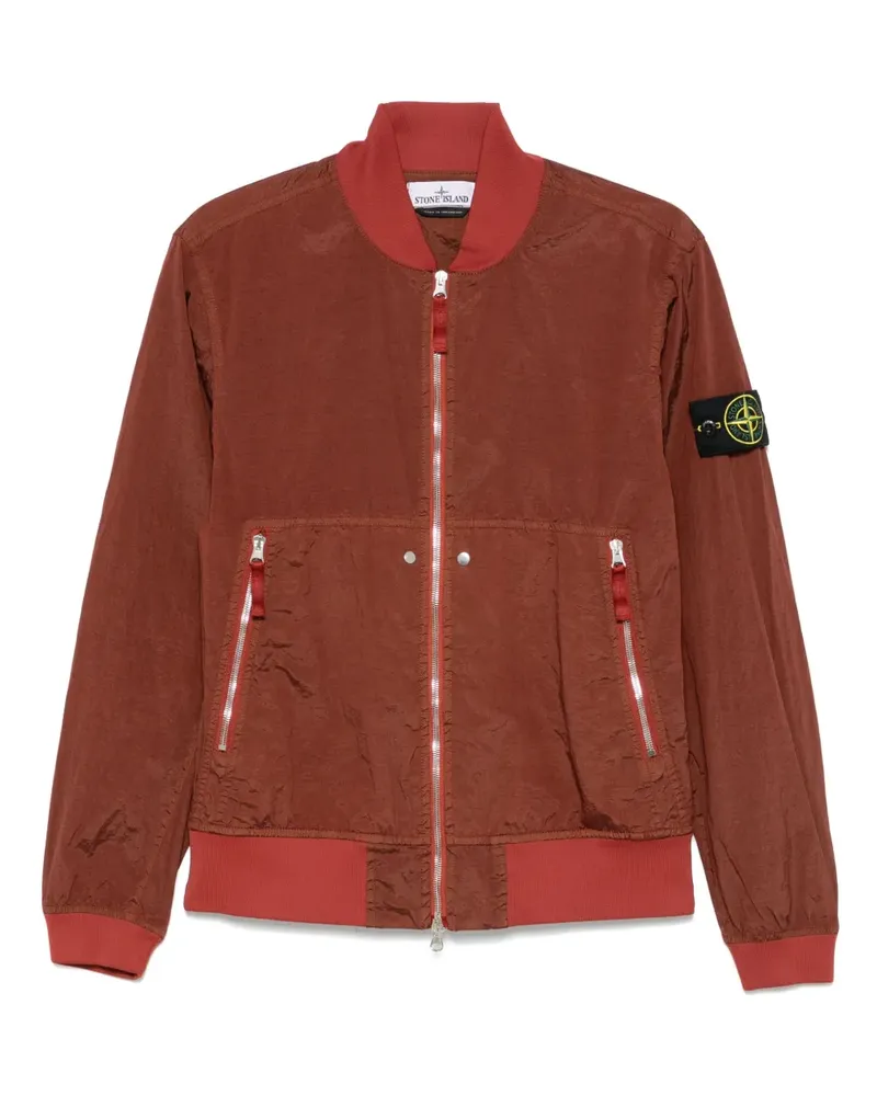 Stone Island Bomberjacke mit Kompass-Patch - V007A COPPER V007a