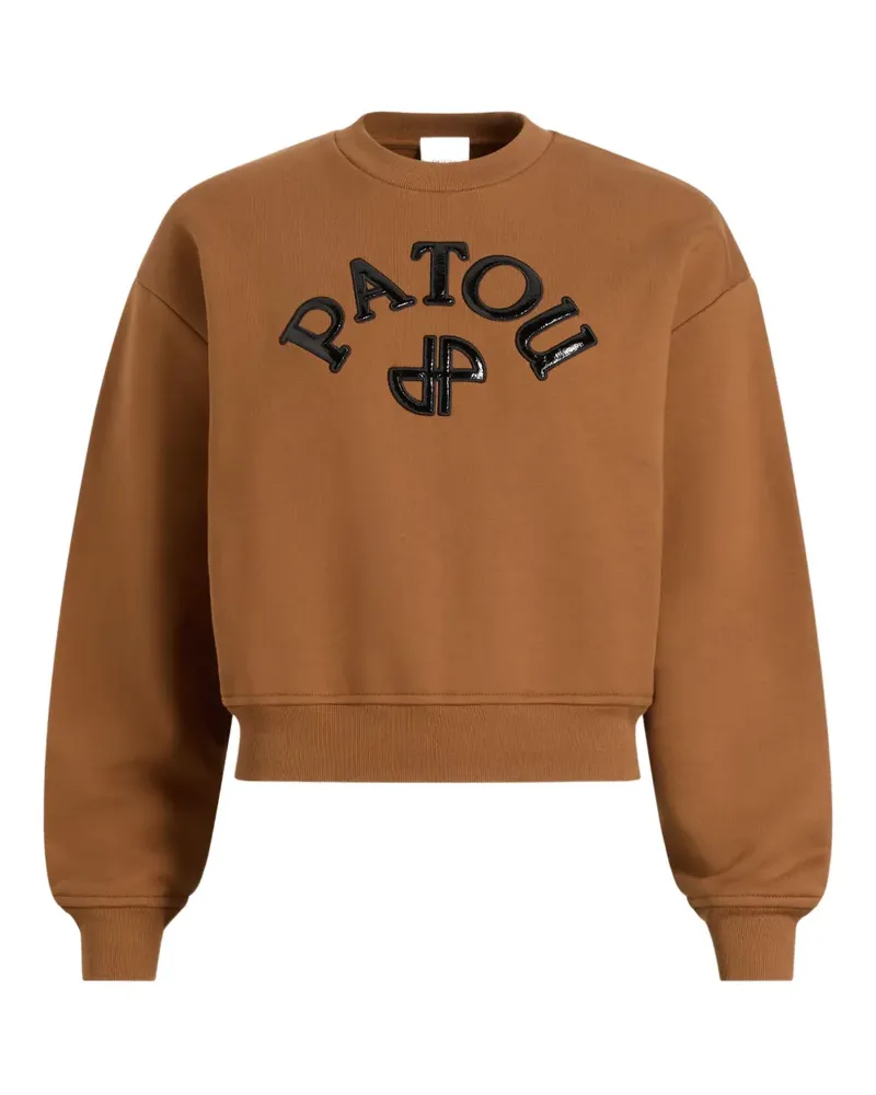 Patou Fleecepullover mit Logo-Applikation - Braun Braun