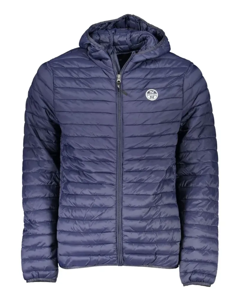 North Sails quilted hooded jacket - Blau Blau