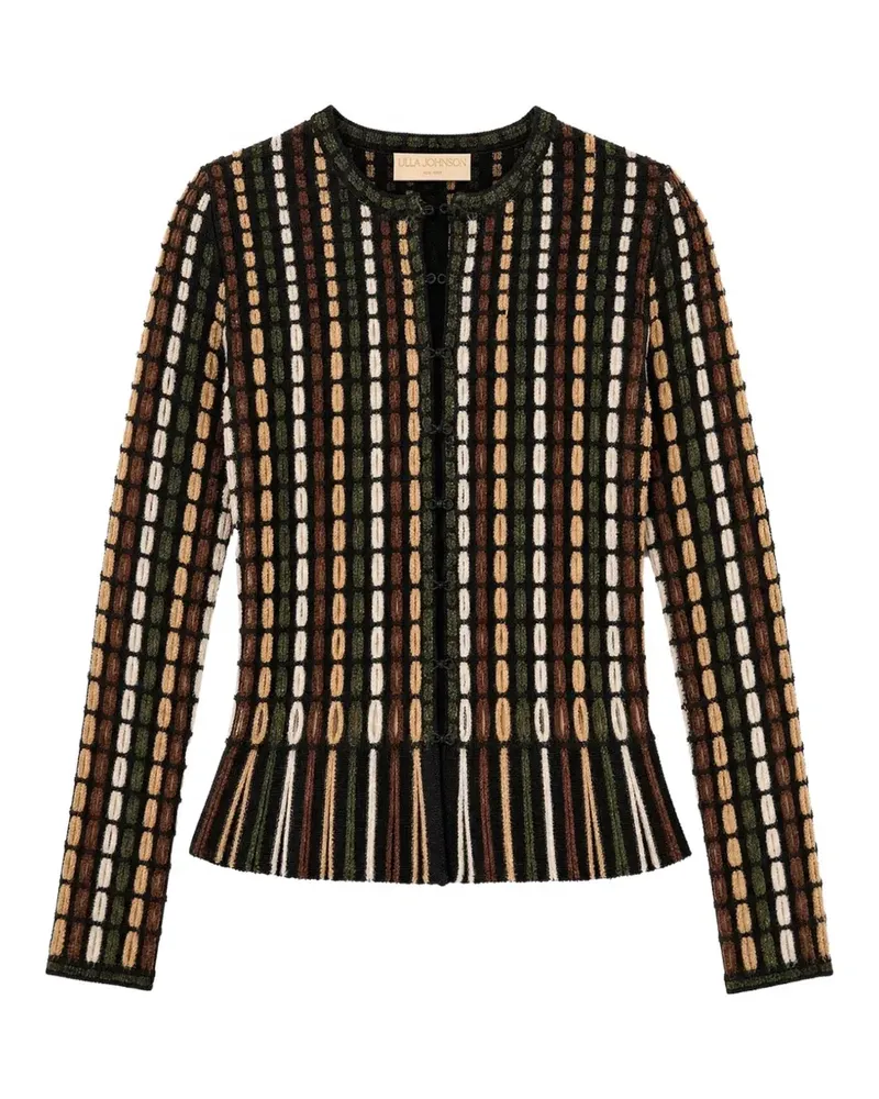 Ulla Johnson Geometrisch gemusterter Cardigan - Schwarz Schwarz