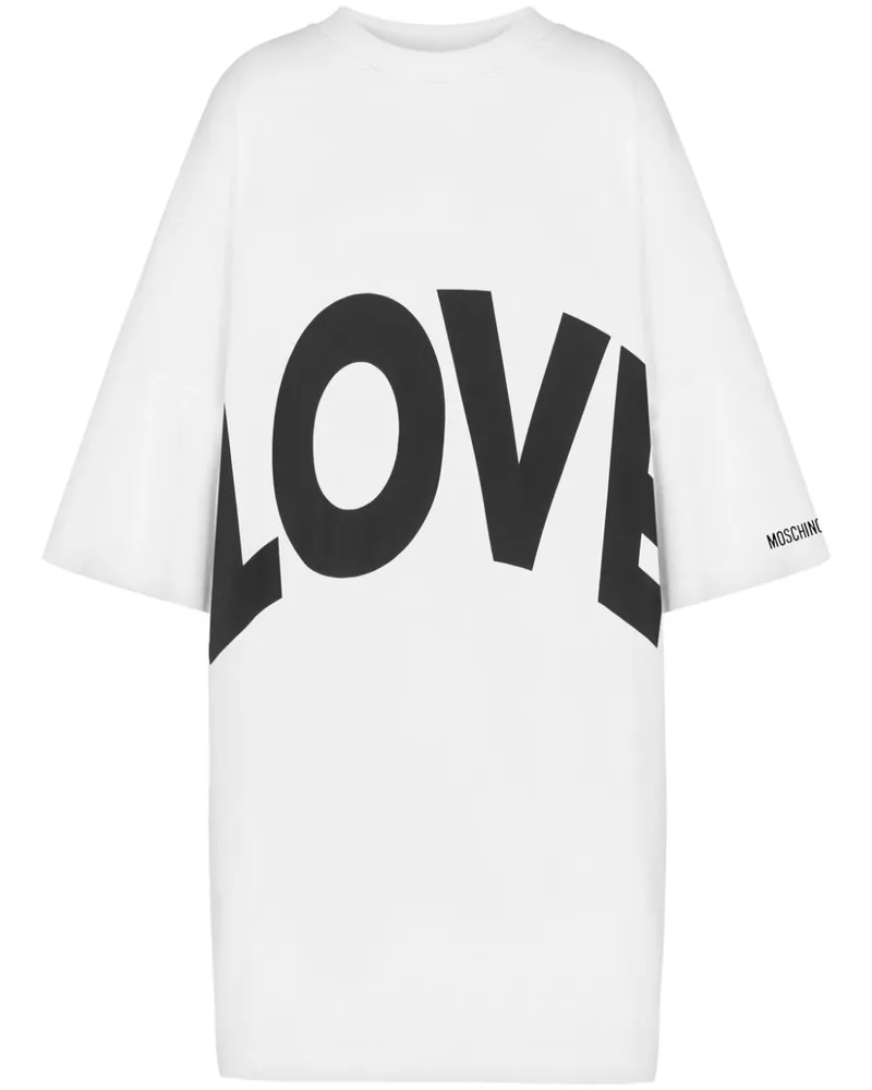 Moschino Kleid mit Logo-Print - Weiß Weiß
