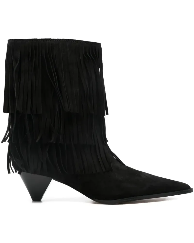 Michael Kors 50mm Jayla fringed ankle boots - Schwarz Schwarz