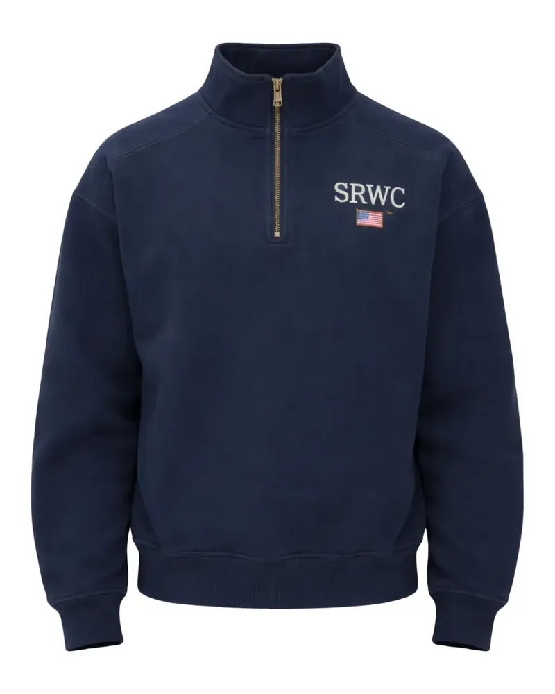 SPORTY & RICH half-zip sweatshirt - Blau Blau