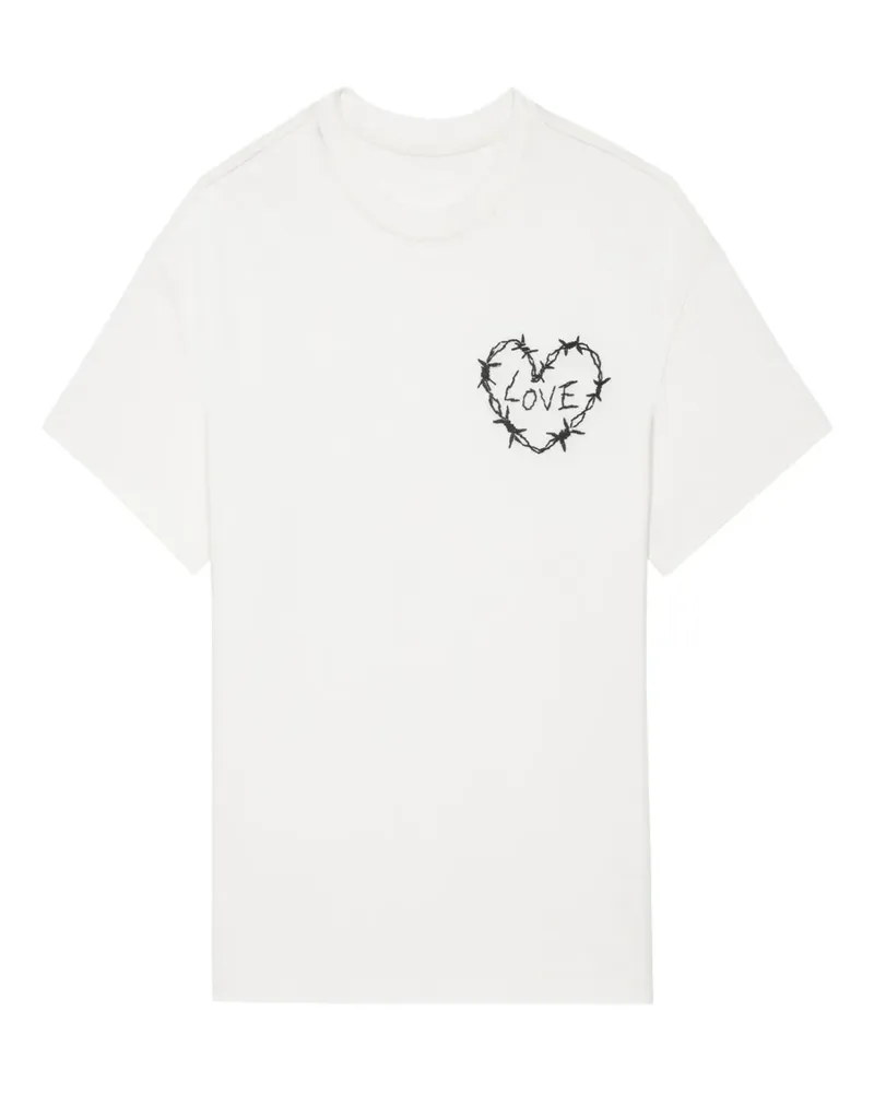 Zadig & Voltaire T-Shirt mit Teddy-Print - Weiß Weiß