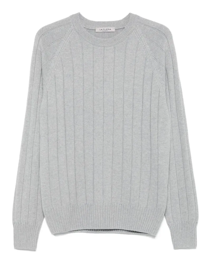 La Fileria Gerippter Pullover - Grau Grau