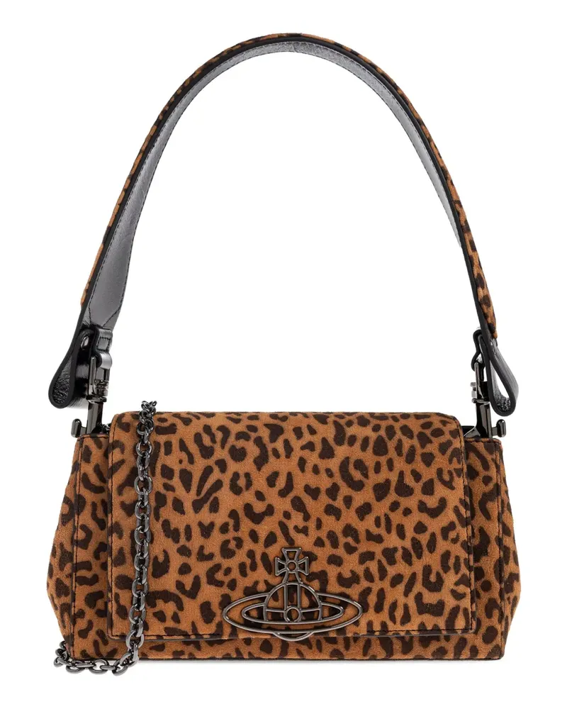Vivienne Westwood Schultertasche mit Leoparden-Print - Braun Braun
