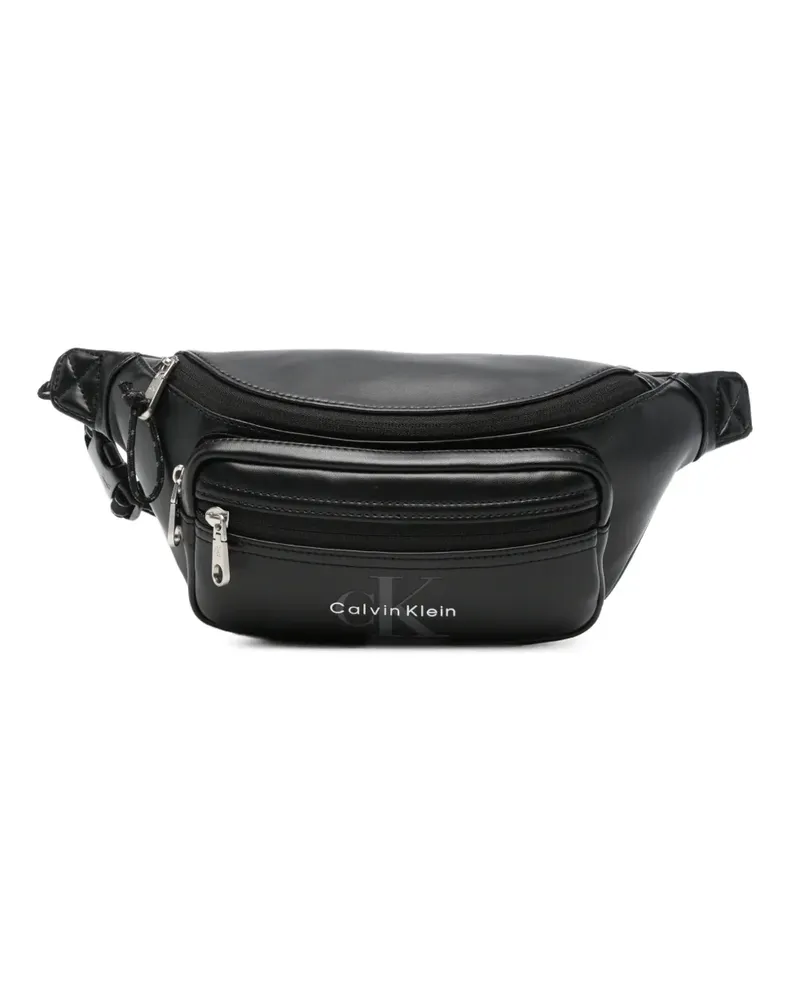 Calvin Klein logo-print zip-fastening belt bag - Schwarz Schwarz