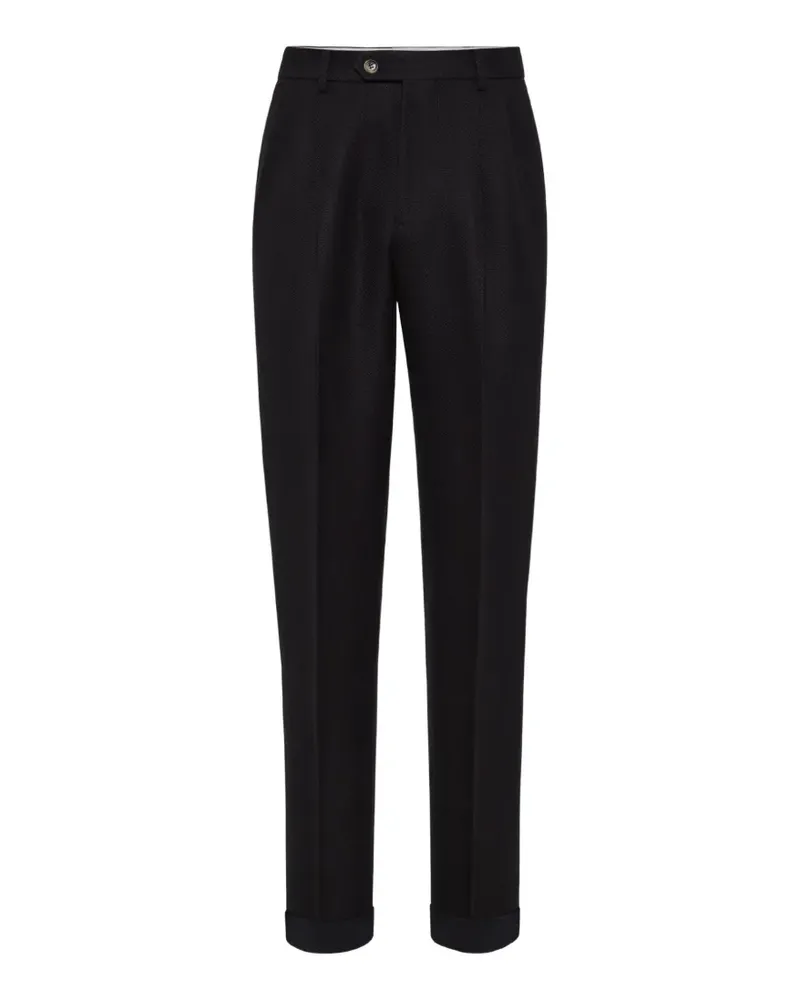 Brunello Cucinelli Plissierte Hose - Schwarz Schwarz