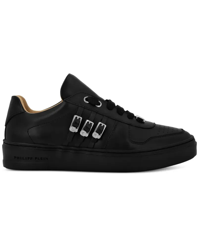 Philipp Plein Sneakers mit Totenkopf-Applikation - Schwarz Schwarz
