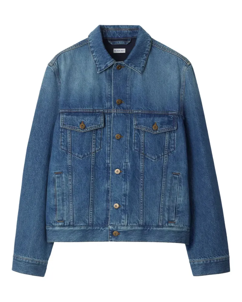 Burberry Jeansjacke mit EKD-Patch - Blau Blau