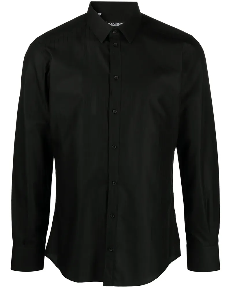 Dolce & Gabbana Hemd mit Nadelstreifen - Schwarz Schwarz