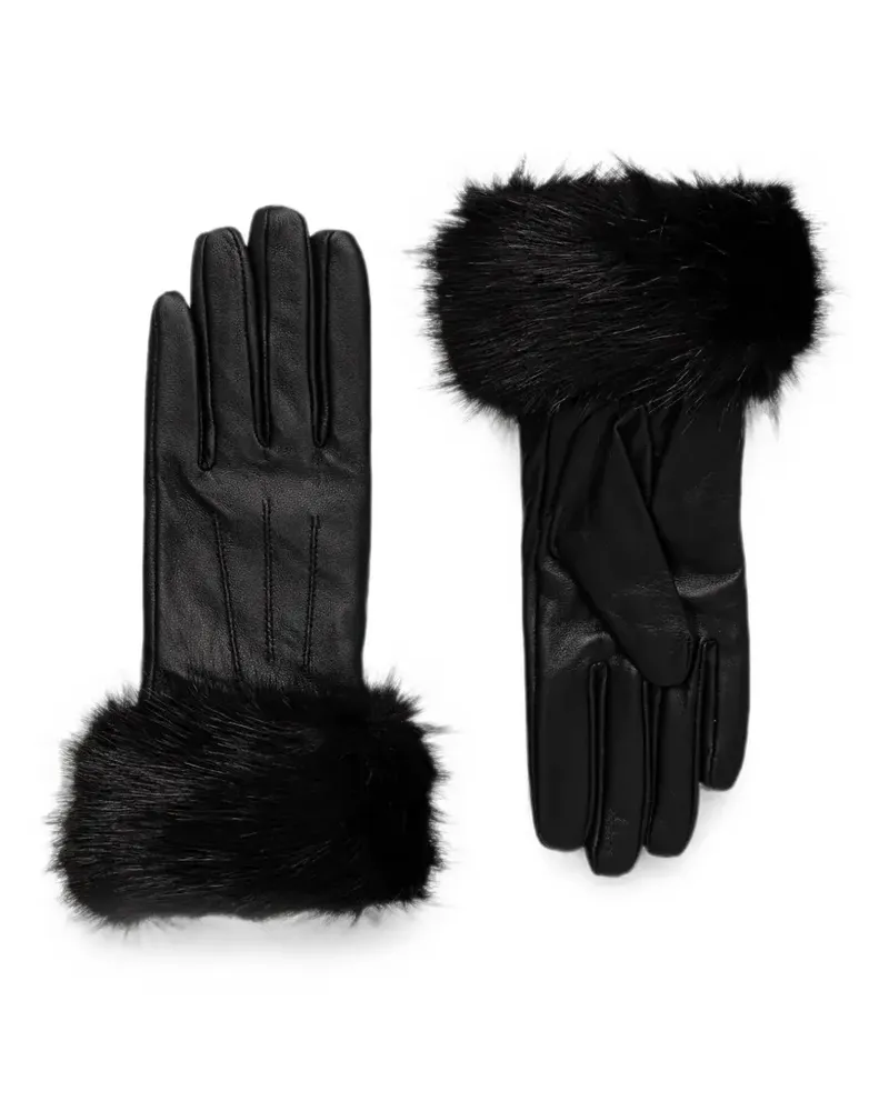 Barbour Handschuhe mit Ziernaht - Schwarz Schwarz