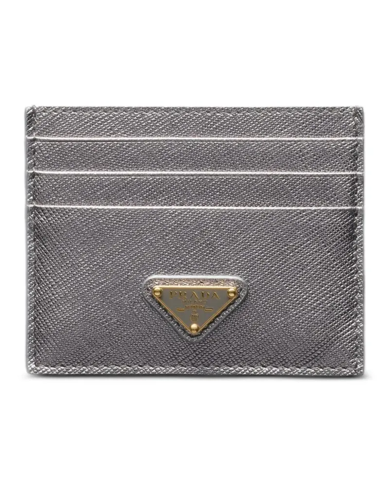 Prada Kartenetui mit Logo - Grau Grau