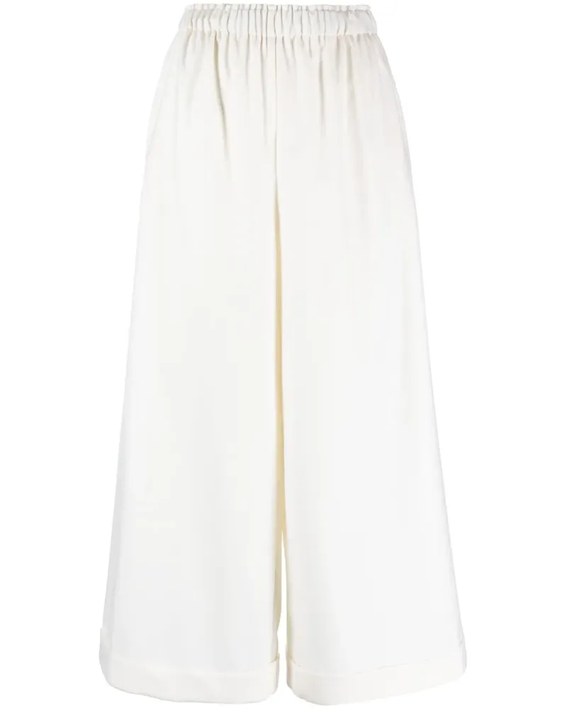 Daniela Gregis Hose mit weitem Bein - Weiß Weiß