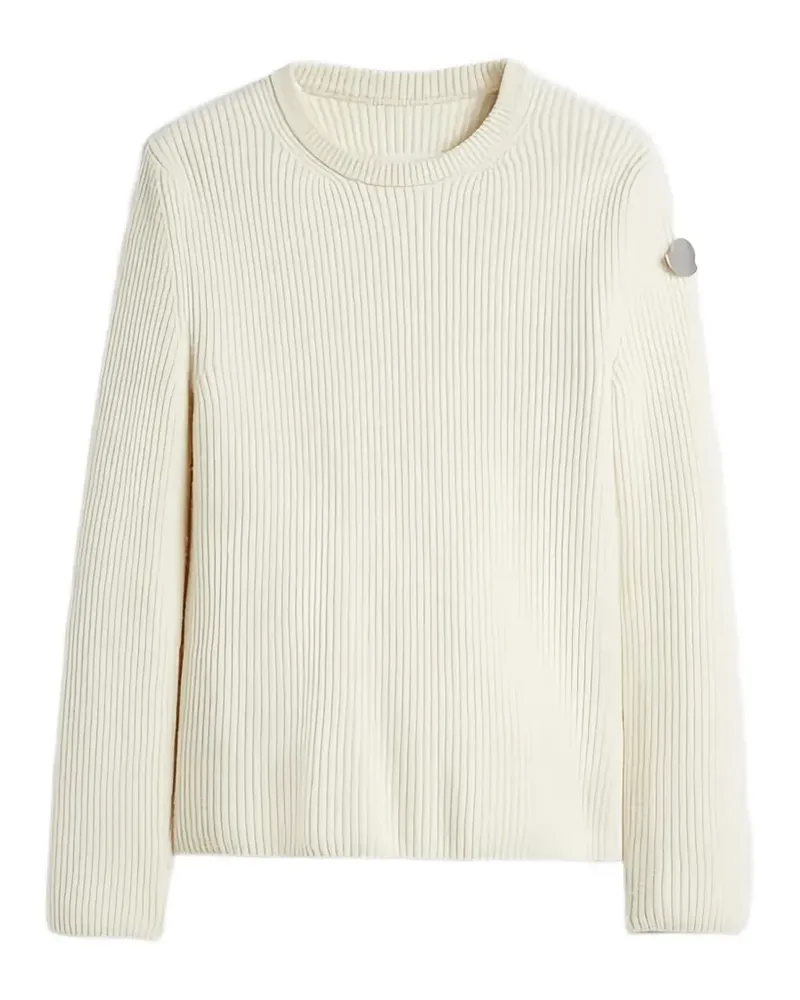 Jil Sander x Moncler ribbed-knit logo-patch sweater - Nude Nude
