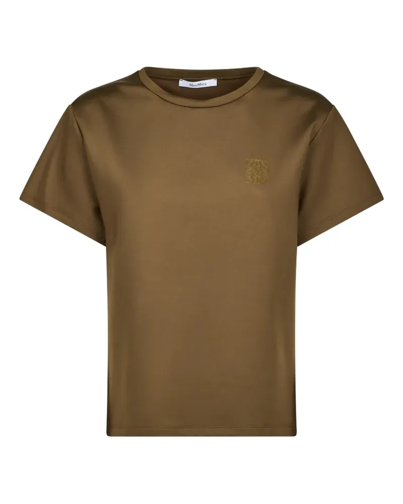 Max Mara logo-embroidered T-shirt - Braun Braun