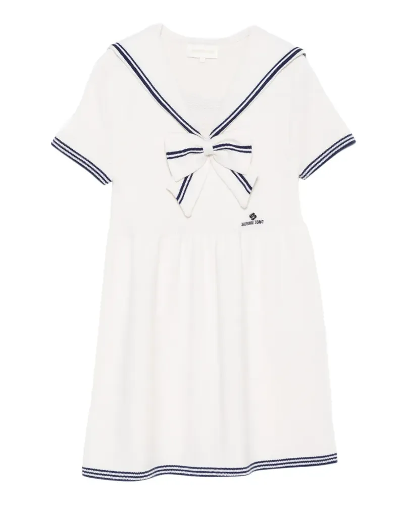 SHUSHU/TONG Kleid mit Matrosenkragen - Weiß Weiß