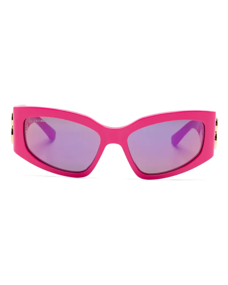 Balenciaga Sonnenbrille mit eckigem Gestell - Rosa Rosa