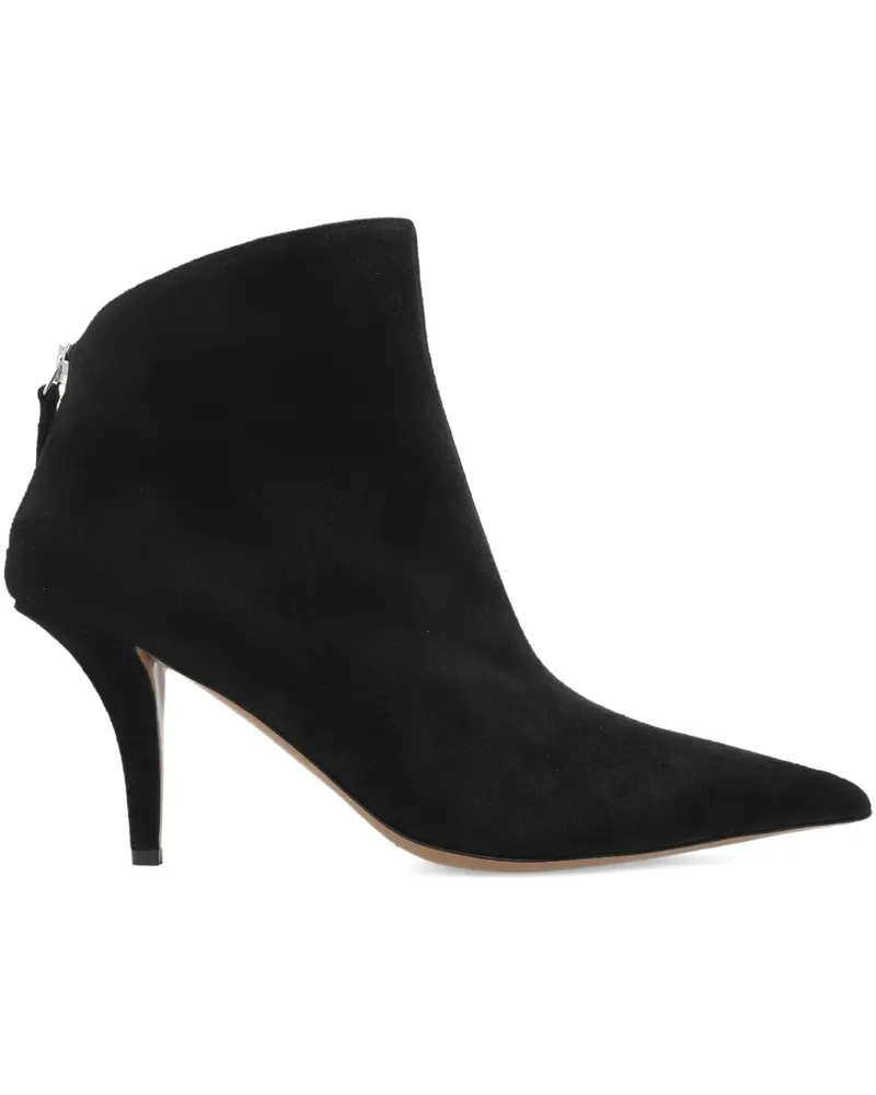 Paris Texas Jessica Stiefeletten mit spitzer Kappe 105mm - Schwarz Schwarz