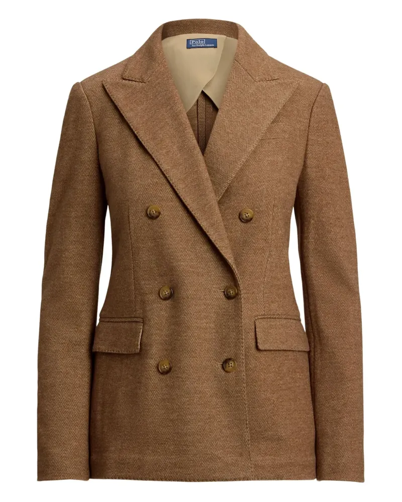 Ralph Lauren Sakko mit Fischgrätenmuster - Braun Braun