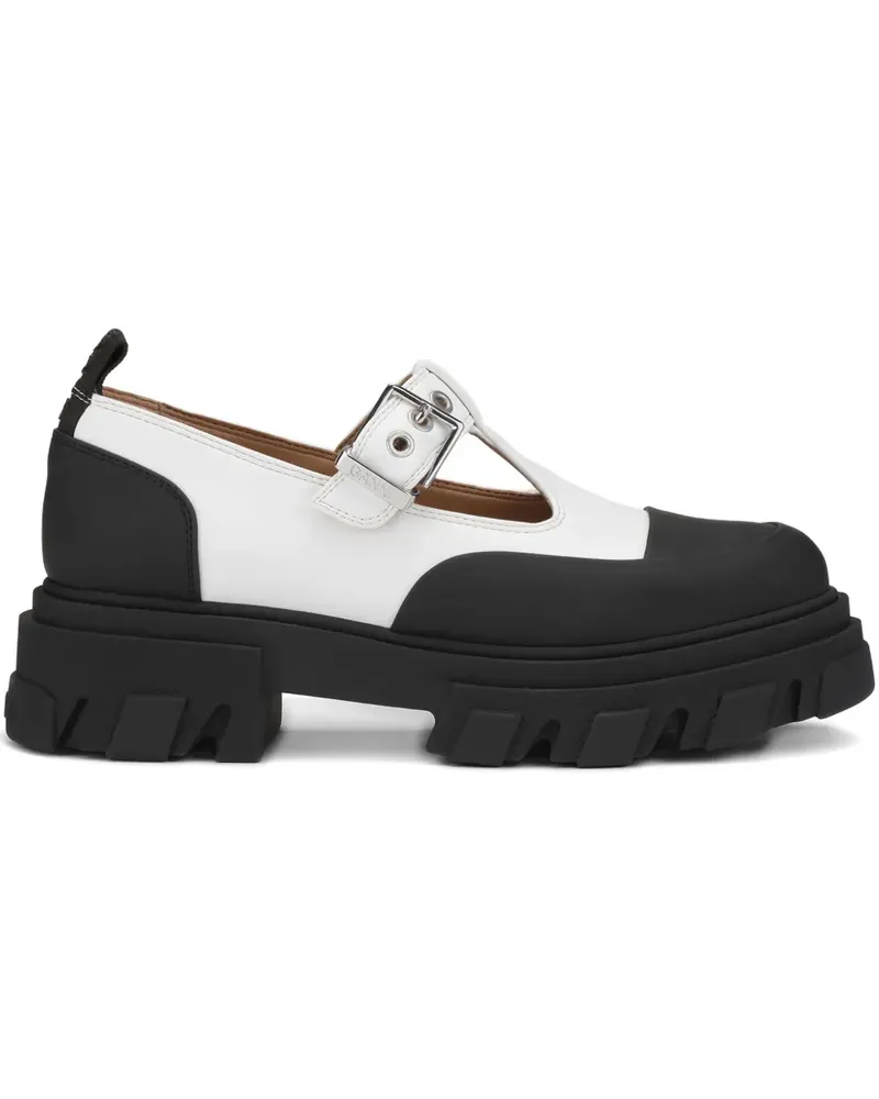 Ganni buckle-fastening platform loafers - Schwarz Schwarz