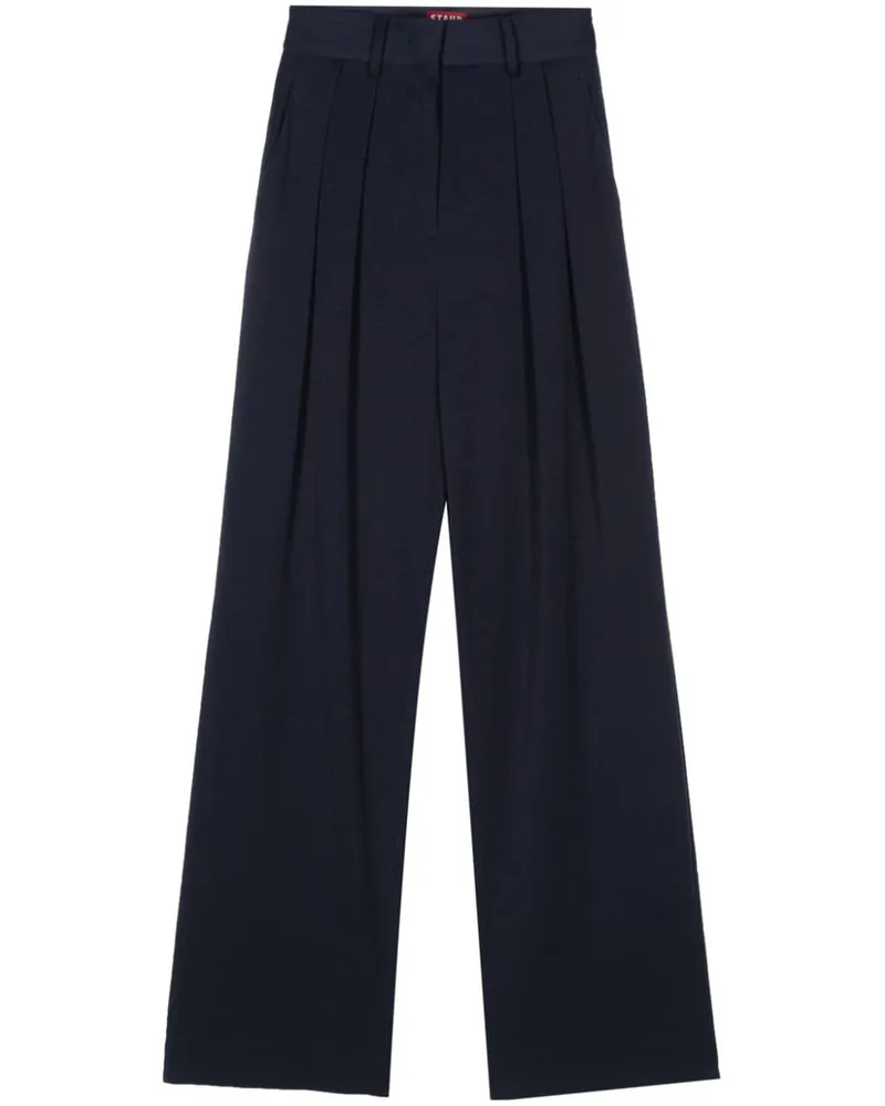 STAUD Bundfaltenhose mit weitem Bein - Blau Blau