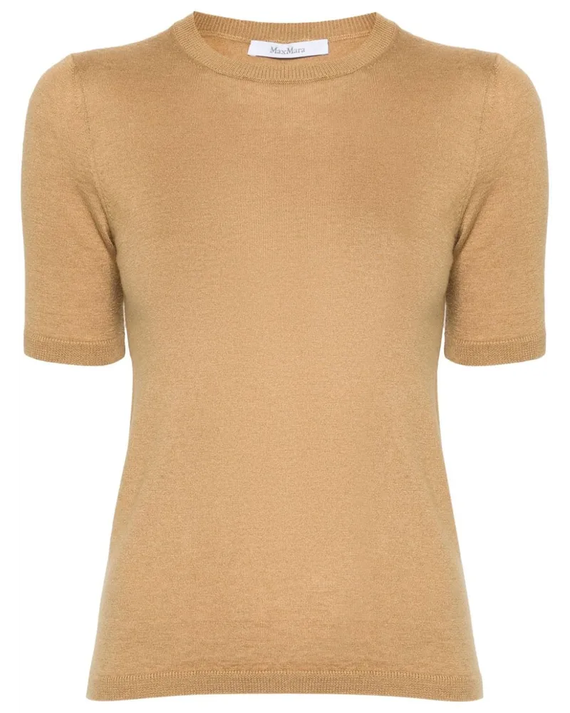 Max Mara Kurzärmeliger Warren Pullover - Nude Nude