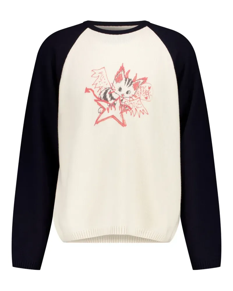 WE 11 DONE Zweifarbiger Pullover - Nude Nude