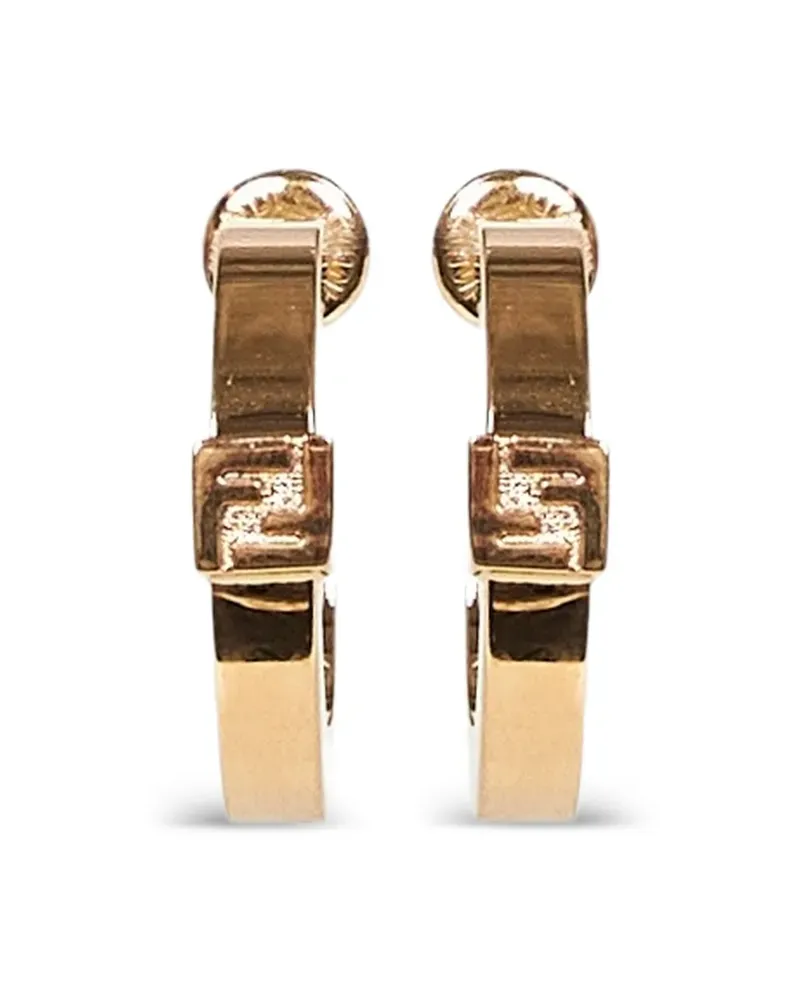 Fendi FF-logo hoop earrings - Gold Gold