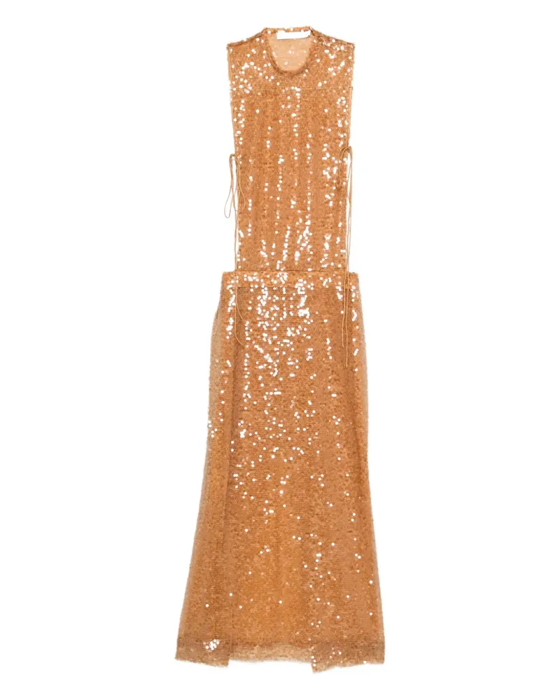 Christopher Esber Illuminate Abendkleid mit Pailletten - Gelb Gelb
