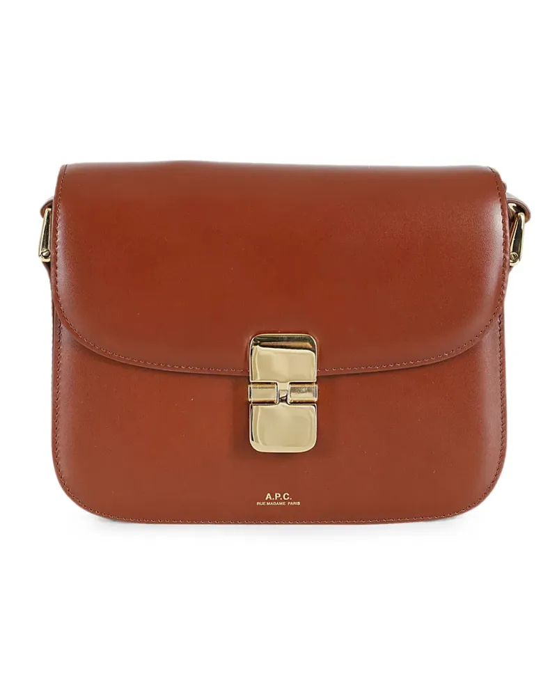 A.P.C. Kleine Grace Schultertasche - Braun Braun