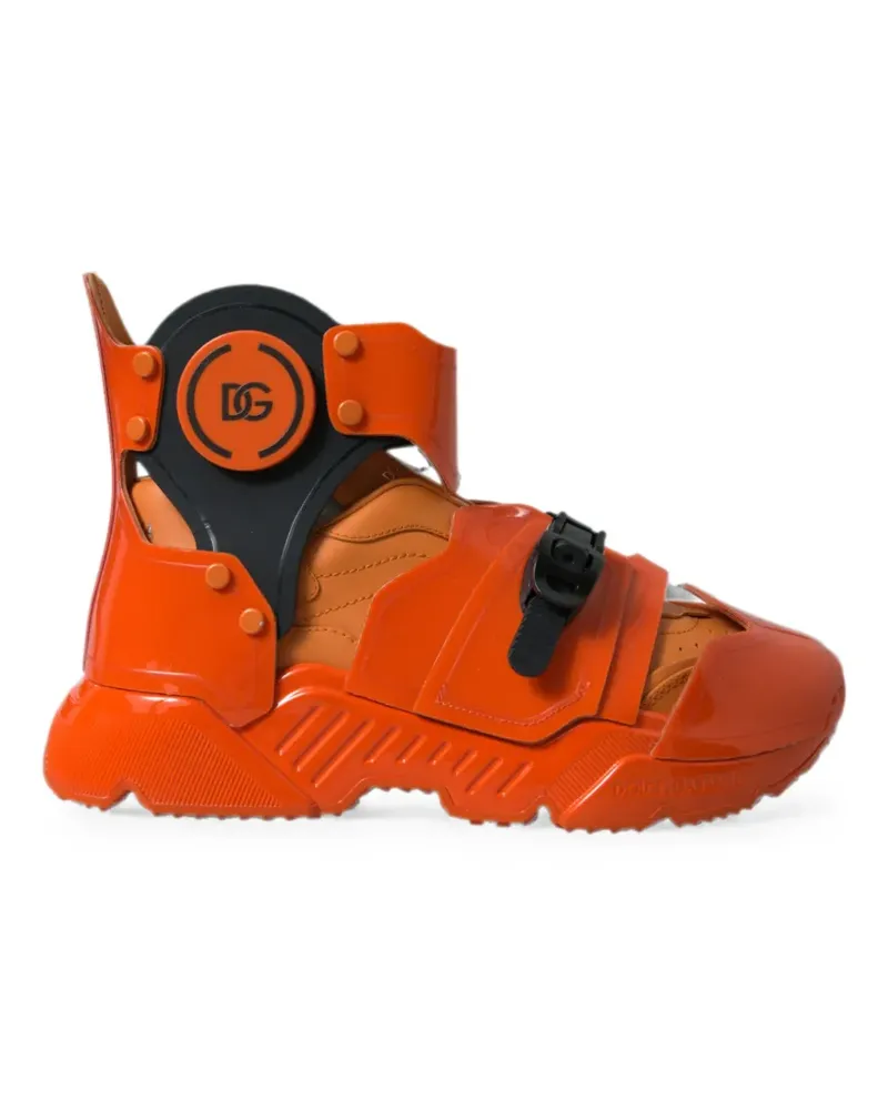 Dolce & Gabbana Portofino chunky high-top sneakers - Orange Orange