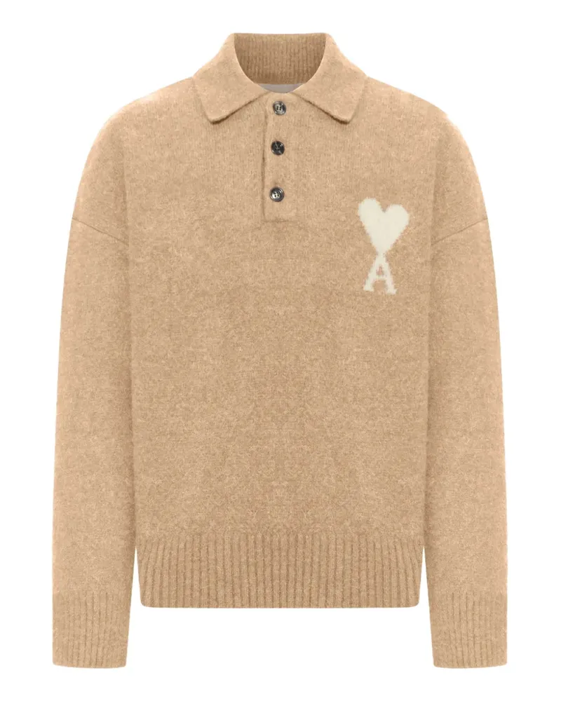AMI Paris Ami de Coeur alpaca sweater - Nude Nude