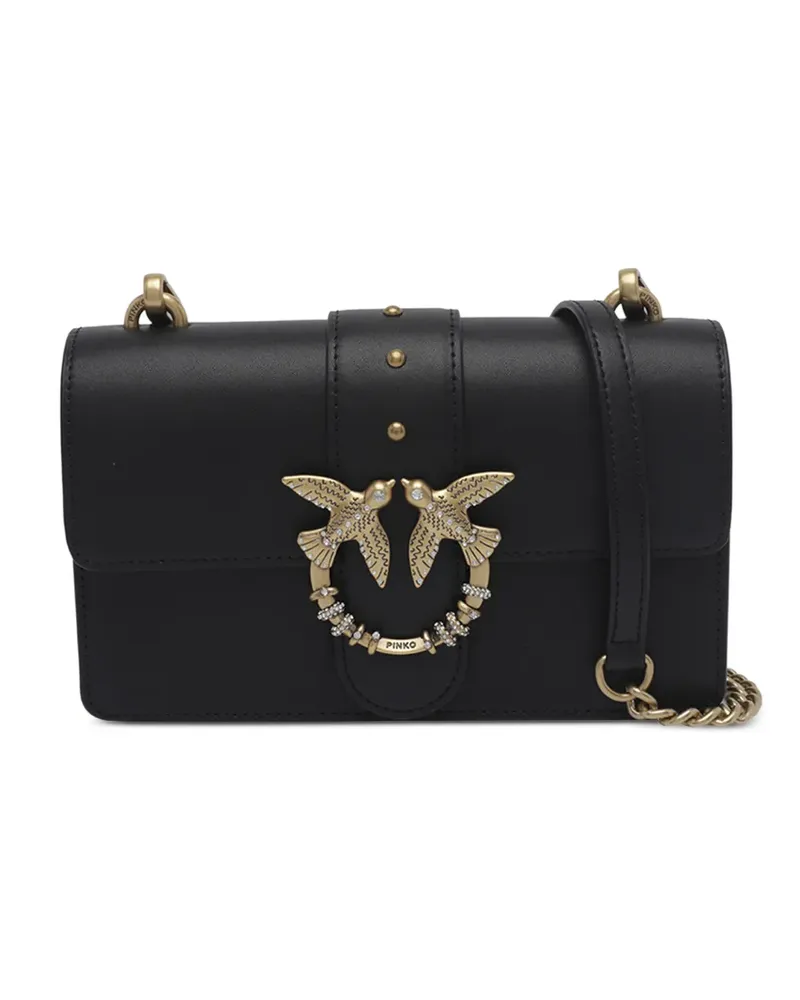Pinko Love Birds Schultertasche - Schwarz Schwarz