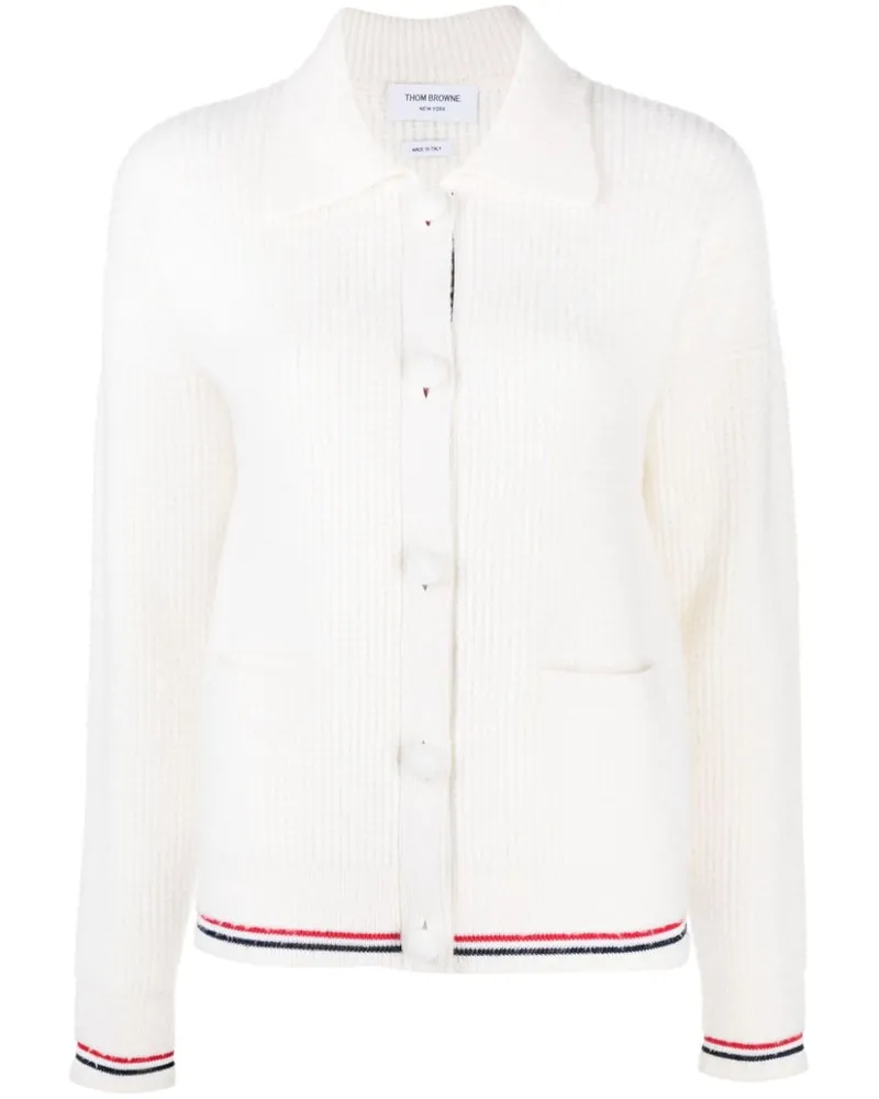 Thom Browne Gestrickter Cardigan - Weiß Weiß