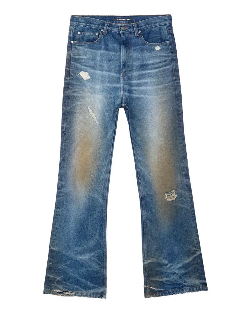 Camper Ausgeblichene Jeans im Distressed-Look - Blau Blau