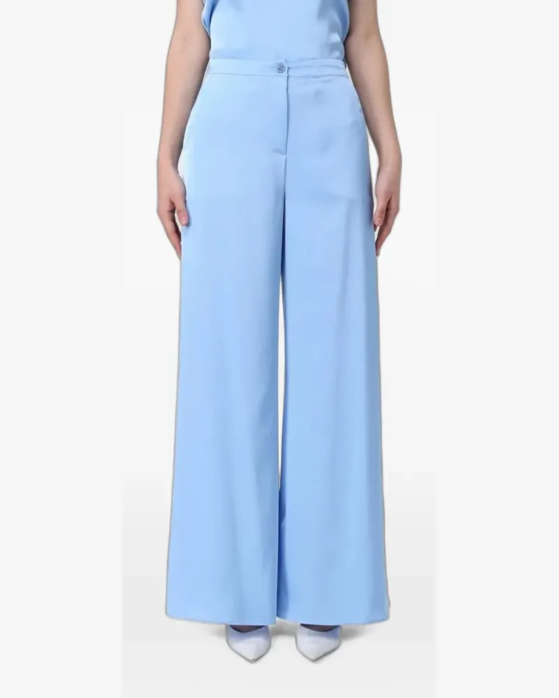 Hanita crepe wide-leg trousers - Blau Blau