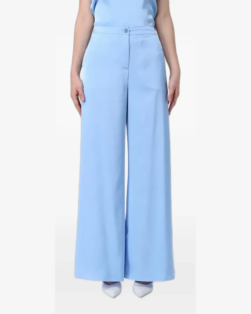 Hanita crepe wide-leg trousers - Blau Blau