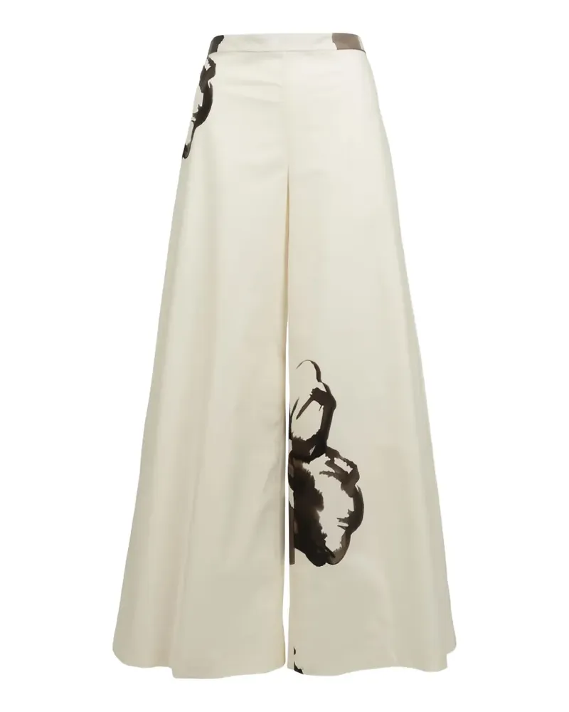 Liviana Conti floral-print palazzo pants - Nude Nude