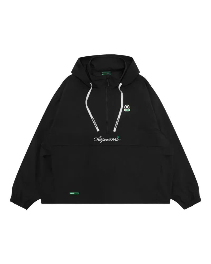 BAPE logo hooded jacket - Schwarz Schwarz