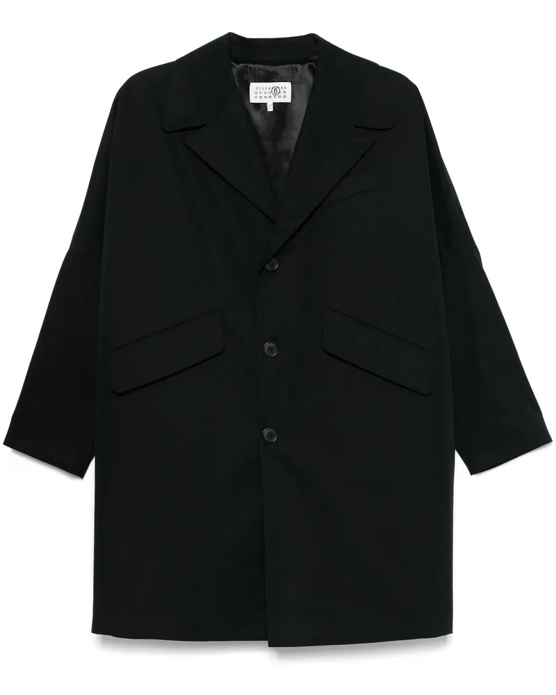 Maison Margiela Mantel aus Baumwolle - Schwarz Schwarz